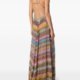 Abito maxi con motivo a zigzag multicolore Missoni - donna 