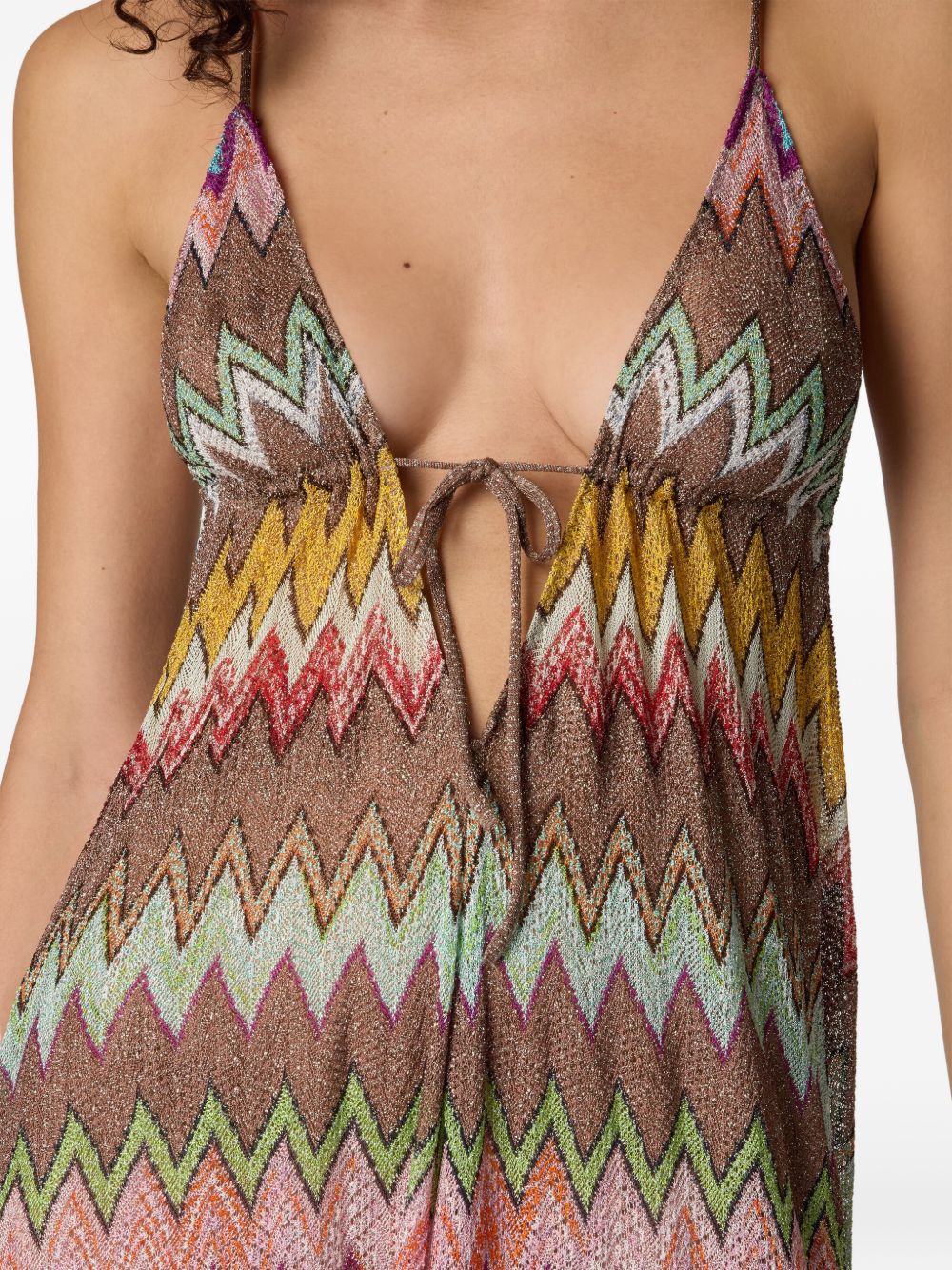 Abito maxi con motivo a zigzag multicolore Missoni - donna 