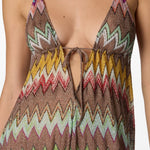 Abito maxi con motivo a zigzag multicolore Missoni - donna 