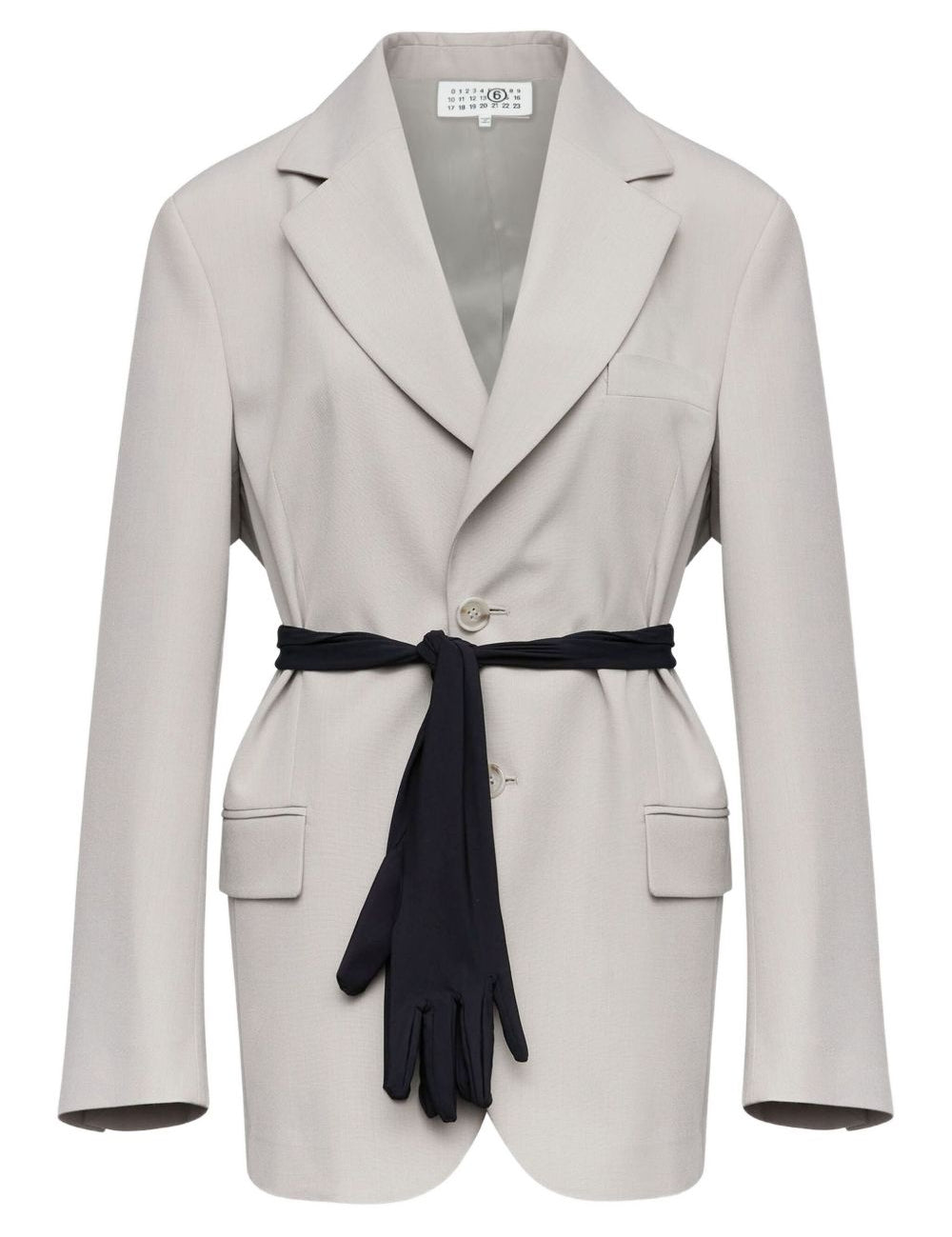 Blazer a maniche lunghe in grigio MM6 Maison Margiela - donna 