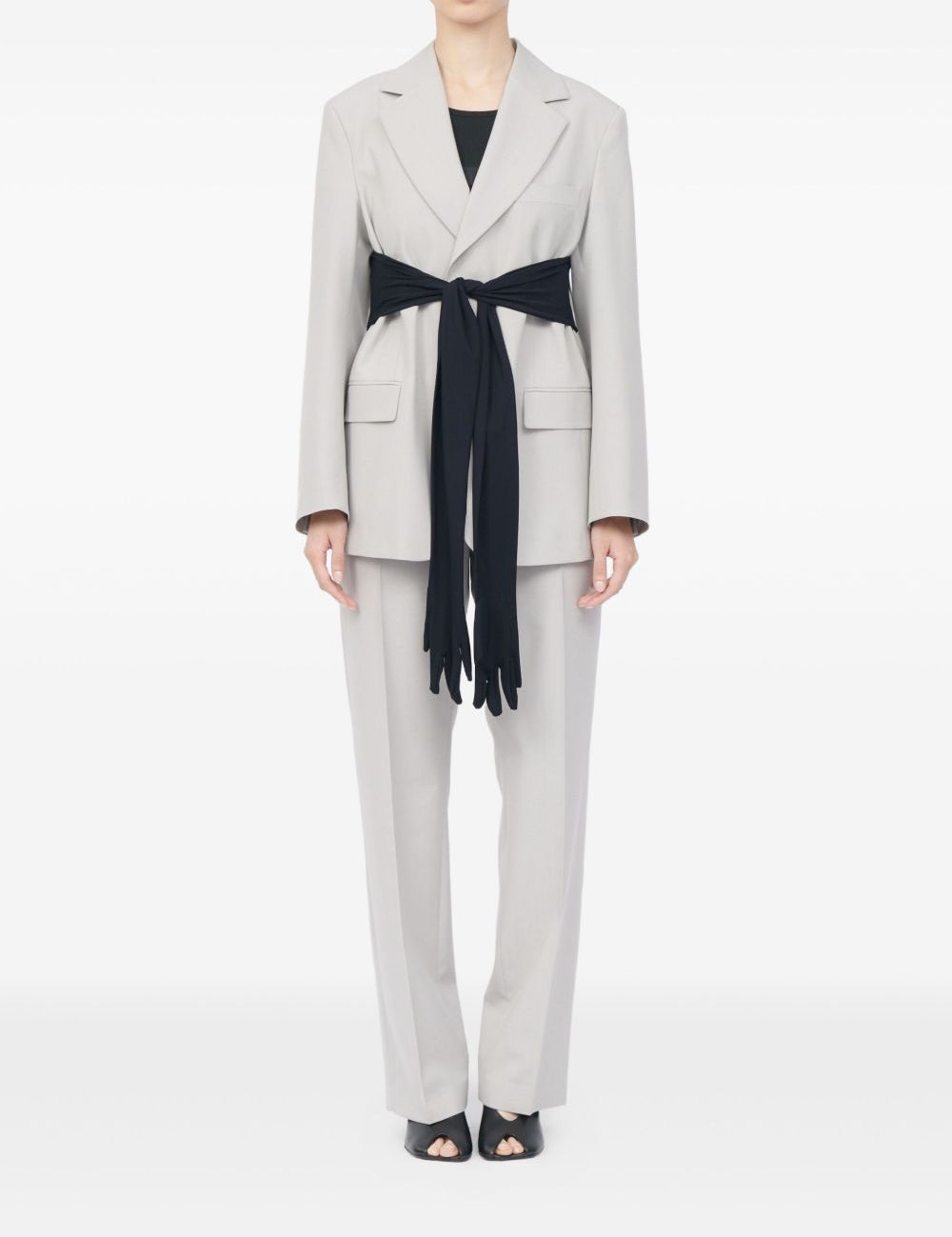 Blazer a maniche lunghe in grigio MM6 Maison Margiela - donna 