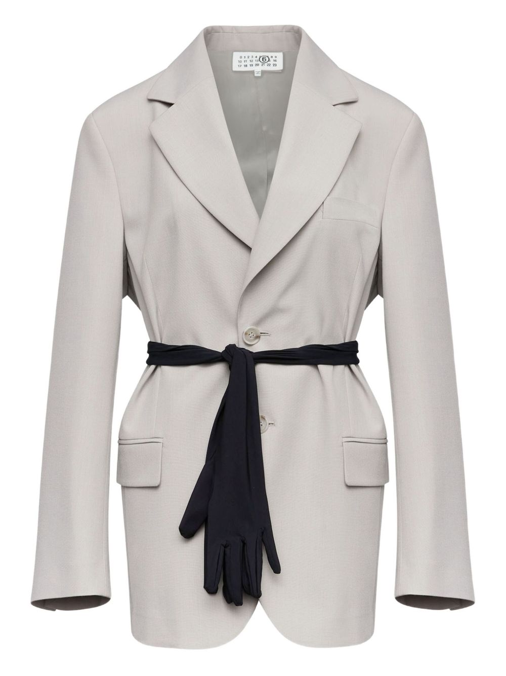 Blazer a maniche lunghe in grigio MM6 Maison Margiela - donna 