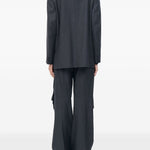 Blazer a maniche lunghe in grigio scuro MM6 Maison Margiela - donna 