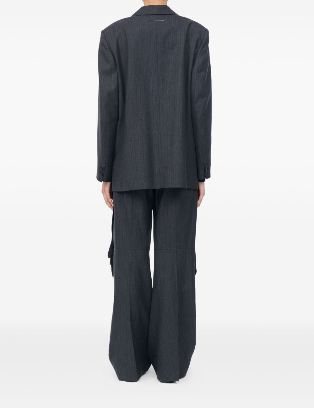 Blazer a maniche lunghe in grigio scuro MM6 Maison Margiela - donna 