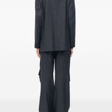 Blazer a maniche lunghe in grigio scuro MM6 Maison Margiela - donna 