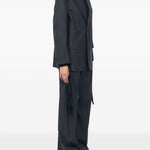 Blazer a maniche lunghe in grigio scuro MM6 Maison Margiela - donna 