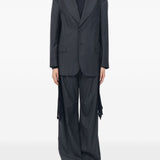 Blazer a maniche lunghe in grigio scuro MM6 Maison Margiela - donna 