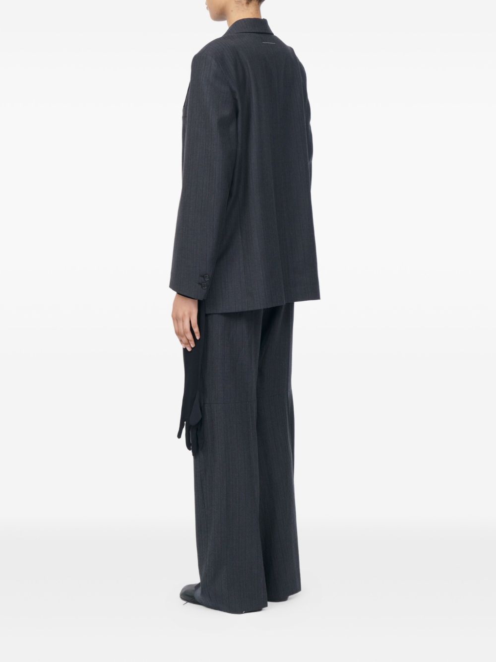 Blazer a maniche lunghe in grigio scuro MM6 Maison Margiela - donna 