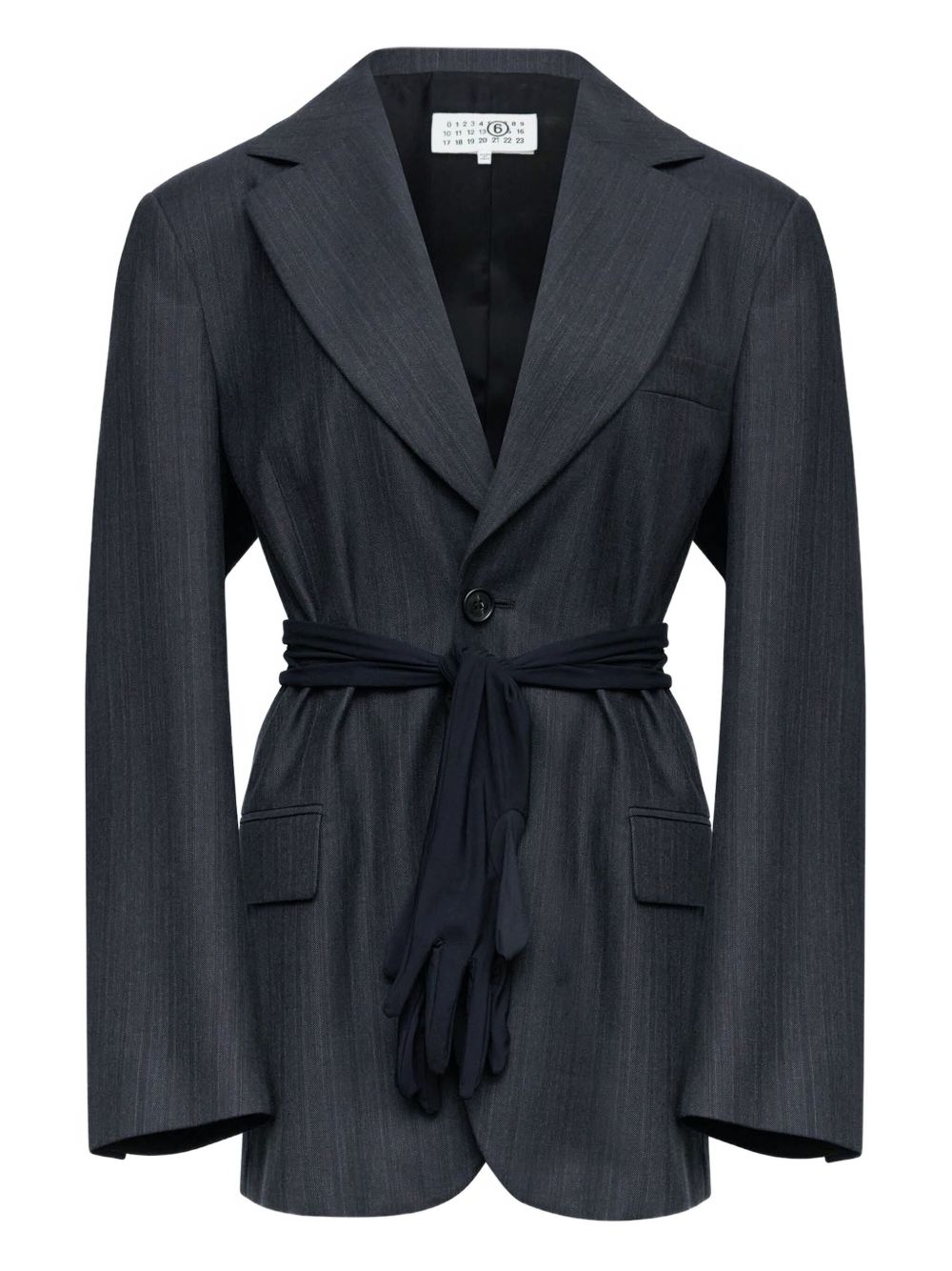 Blazer a maniche lunghe in grigio scuro MM6 Maison Margiela - donna 