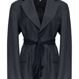 Blazer a maniche lunghe in grigio scuro MM6 Maison Margiela - donna 