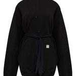 Abito mini con cappuccio in nero Mm6 maison margiela - donna 