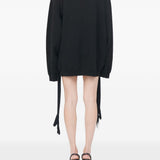 Abito mini con cappuccio in nero Mm6 maison margiela - donna 