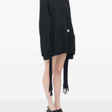 Abito mini con cappuccio in nero Mm6 maison margiela - donna 