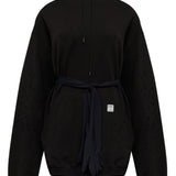 Abito mini con cappuccio in nero Mm6 maison margiela - donna 