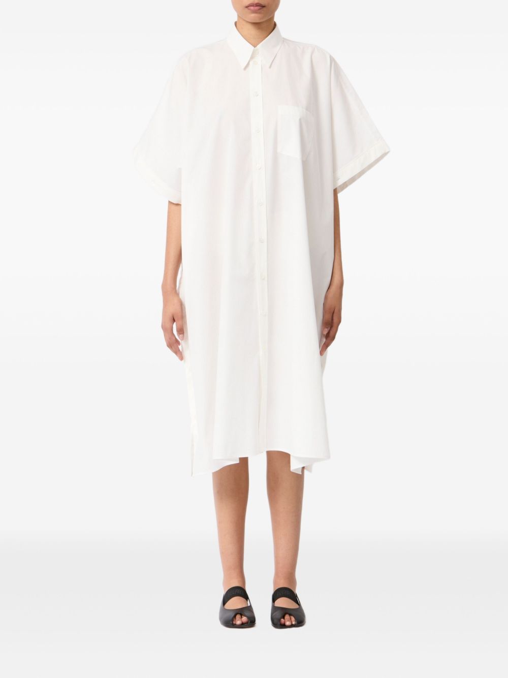 Chemisier con bottoni in bianco Mm6 maison margiela - donna 