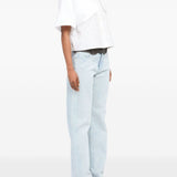 Camicia crop a maniche corte in bianco Mm6 maison margiela - donna 