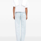 Camicia crop a maniche corte in bianco Mm6 maison margiela - donna 