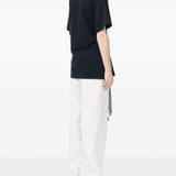 T-shirt con cintura a forma di guanti in paillettes in nero Mm6 maison margiela - donna 