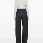 Pantaloni palazzo gessati in grigio scuro MM6 Maison Margiela - uomo 