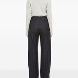 Pantaloni palazzo gessati in grigio scuro MM6 Maison Margiela - uomo 