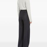 Pantaloni palazzo gessati in grigio scuro MM6 Maison Margiela - uomo 