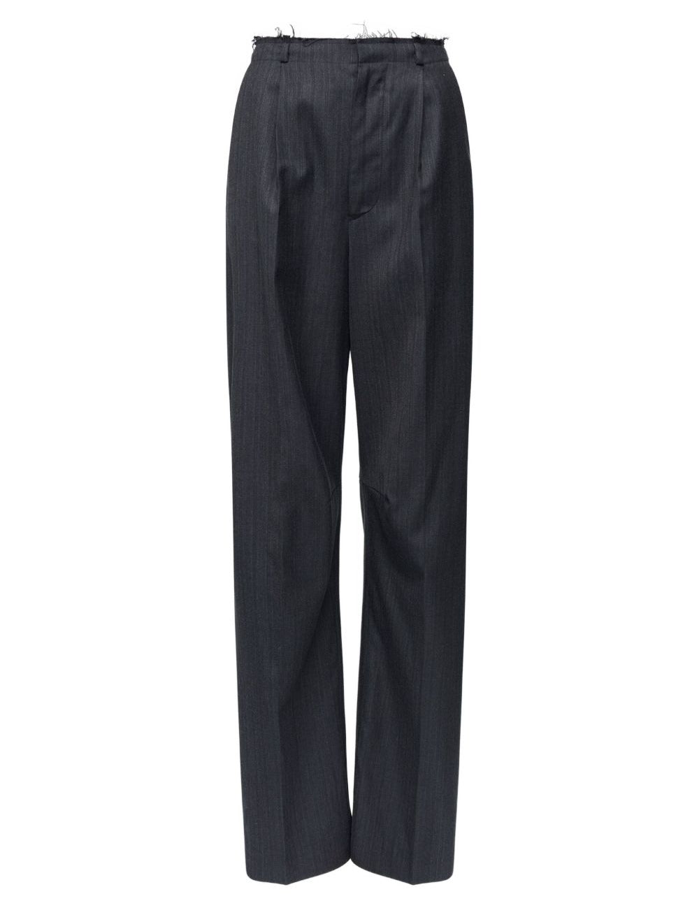 Pantaloni palazzo gessati in grigio scuro MM6 Maison Margiela - uomo 