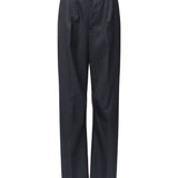 Pantaloni palazzo gessati in grigio scuro MM6 Maison Margiela - uomo 