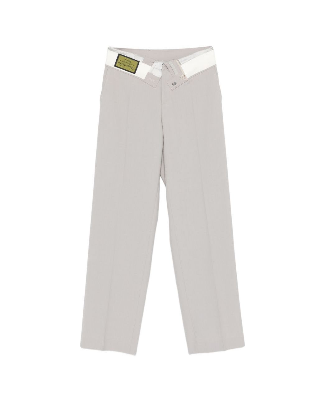 Pantaloni con dettaglio risvolto in grigio MM6 Maison Margiela - donna 