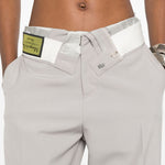 Pantaloni con dettaglio risvolto in grigio MM6 Maison Margiela - donna 