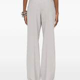 Pantaloni con dettaglio risvolto in grigio MM6 Maison Margiela - donna 