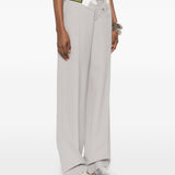 Pantaloni con dettaglio risvolto in grigio MM6 Maison Margiela - donna 
