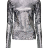 Top a maniche lunghe con decorazioni in argento Mm6 maison margiela - donna 