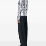 Top a maniche lunghe con decorazioni in argento Mm6 maison margiela - donna 