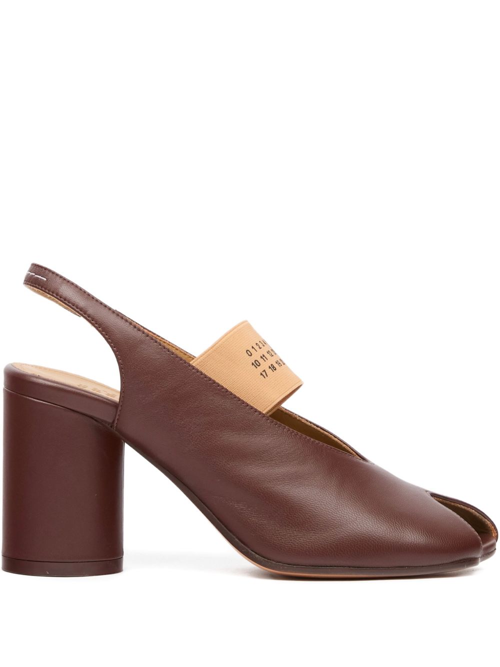 Sandali con punta aperta in marrone Mm6 maison margiela - donna 