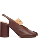 Sandali con punta aperta in marrone Mm6 maison margiela - donna 