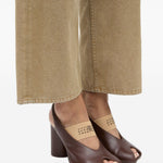 Sandali con punta aperta in marrone Mm6 maison margiela - donna 
