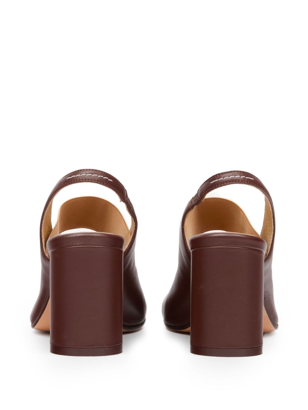 Sandali con punta aperta in marrone Mm6 maison margiela - donna 