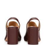 Sandali con punta aperta in marrone Mm6 maison margiela - donna 
