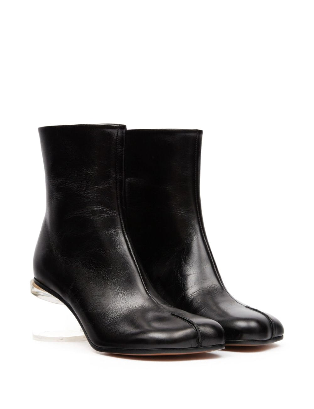 Stivaletti con tacco largo in nero Mm6 maison margiela - donna 