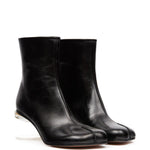 Stivaletti con tacco largo in nero Mm6 maison margiela - donna 
