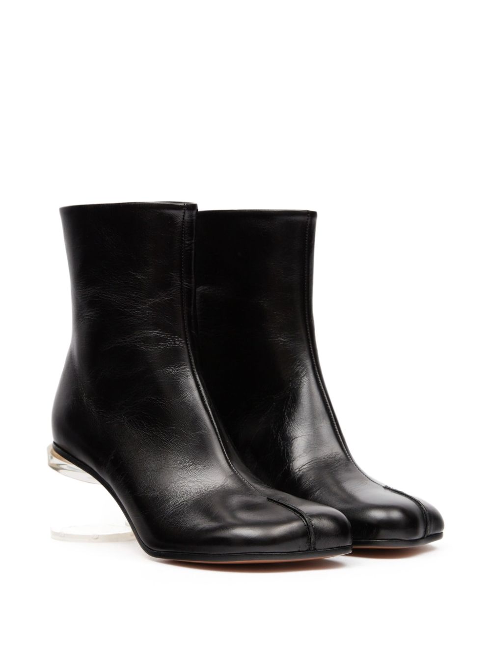 Stivaletti con tacco largo in nero Mm6 maison margiela - donna 