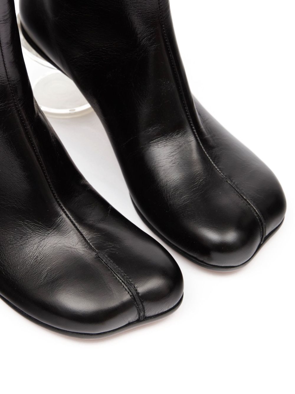 Stivaletti con tacco largo in nero Mm6 maison margiela - donna 