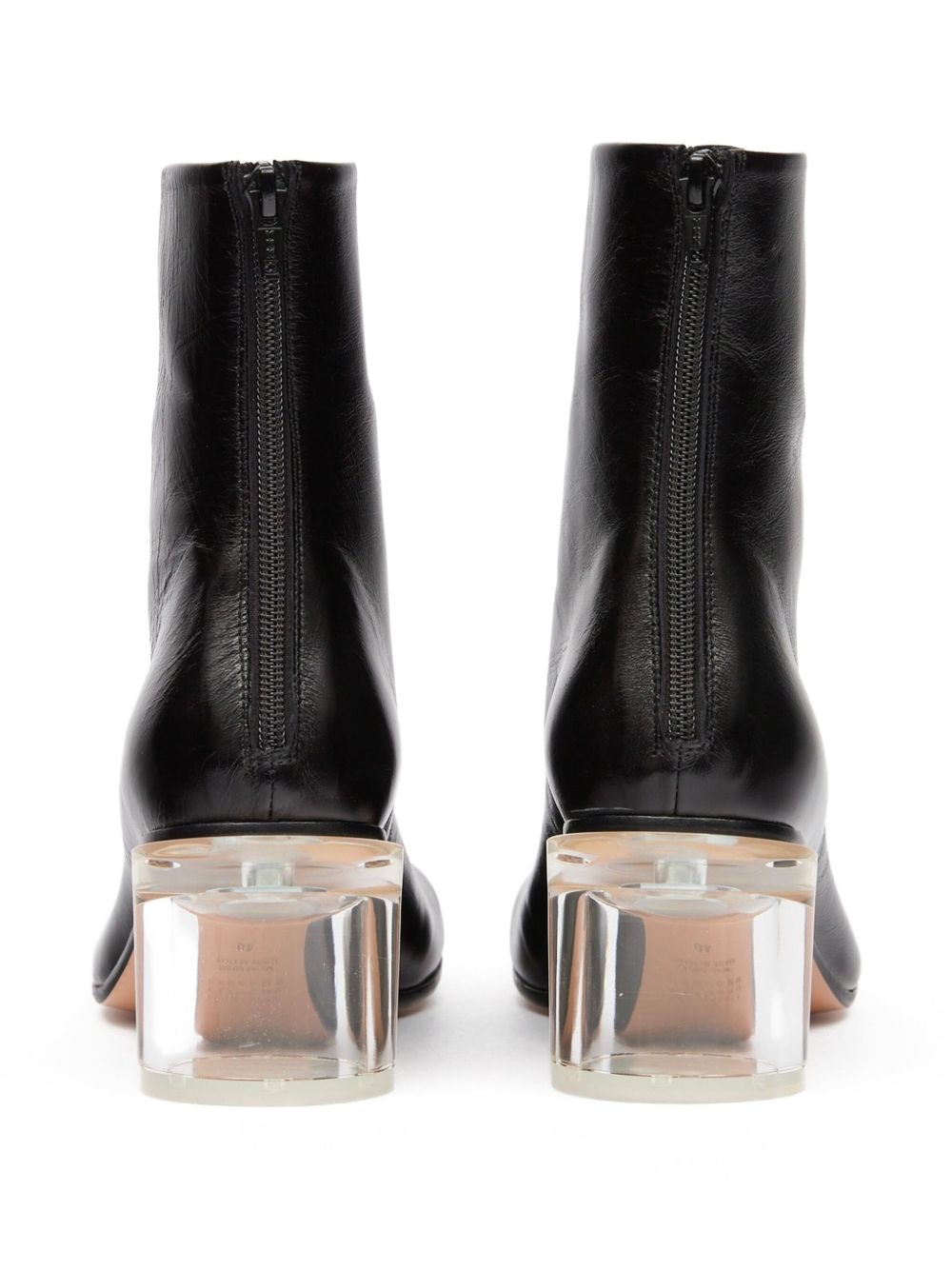 Stivaletti con tacco largo in nero Mm6 maison margiela - donna 