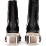 Stivaletti con tacco largo in nero Mm6 maison margiela - donna 