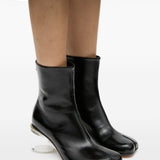 Stivaletti con tacco largo in nero Mm6 maison margiela - donna 