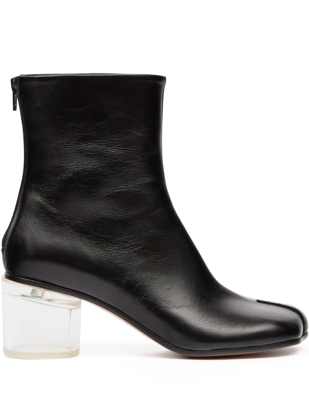 Stivaletti con tacco largo in nero Mm6 maison margiela - donna 