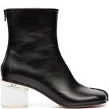 Stivaletti con tacco largo in nero Mm6 maison margiela - donna 