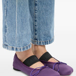 Ballerine anatomiche con fiocco in viola Mm6 maison margiela - donna 