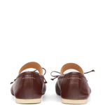 Ballerina con elastico con logo in marrone Mm6 maison margiela - donna 