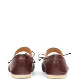 Ballerina con elastico con logo in marrone Mm6 maison margiela - donna 